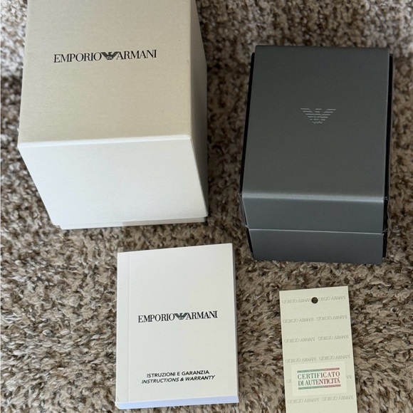 Emporio Armani White Ceramic Watch with Rose Gold Accents main image 9